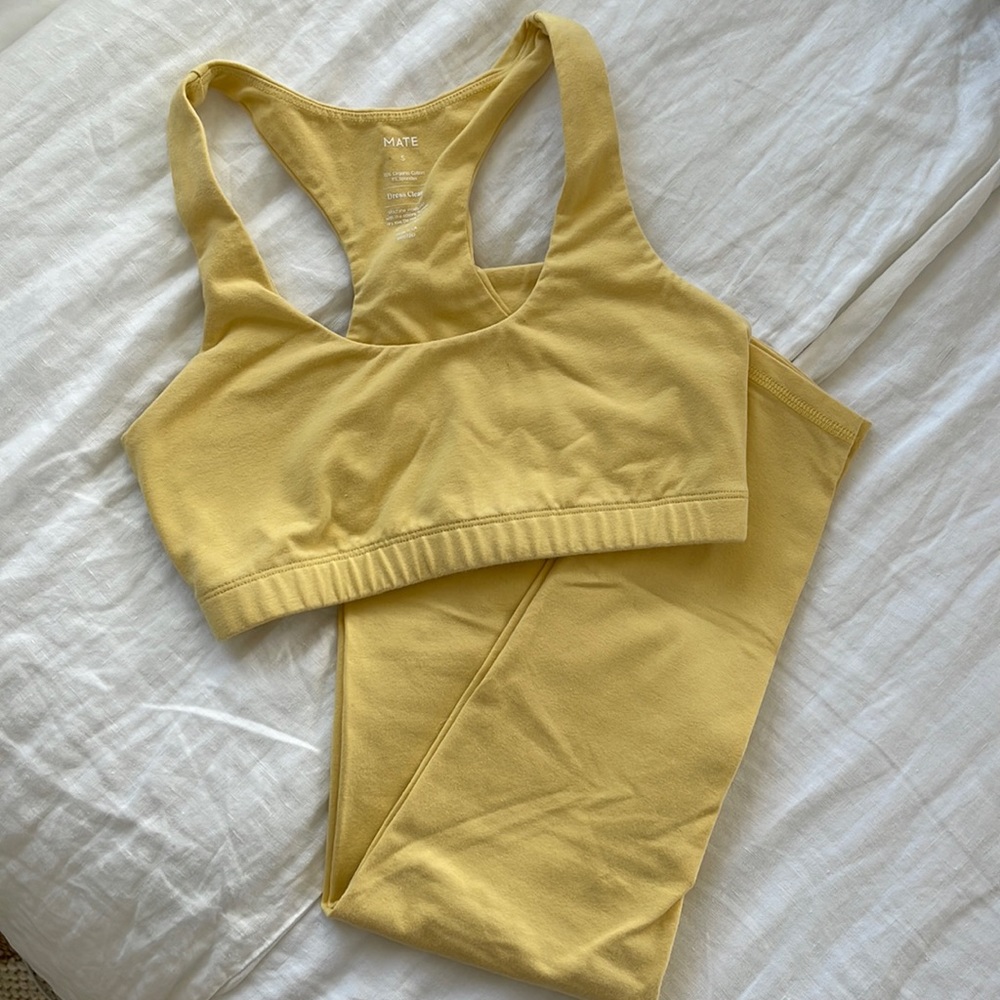 MATE the label Yellow cotton workout set